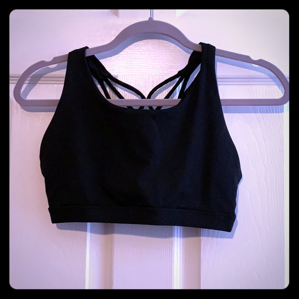 Black strappy bra
